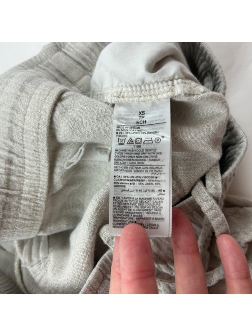 Old Navy Flax Linen Blend HIgh Rise Pull On Shorts XS - Picture 4 of 5